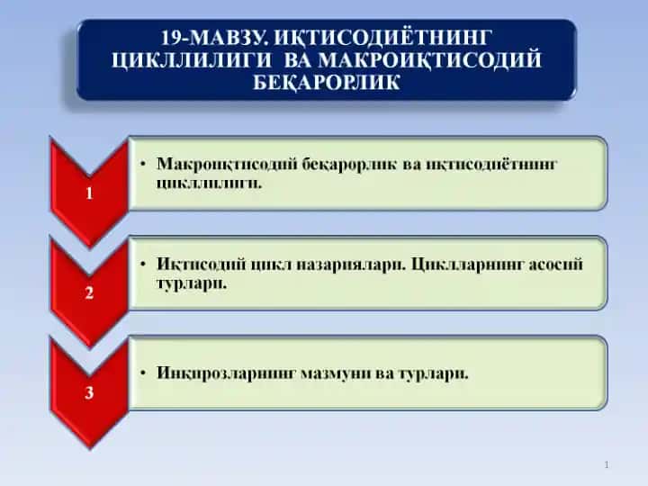 Иқтисодиётнинг циклли ривожланиши