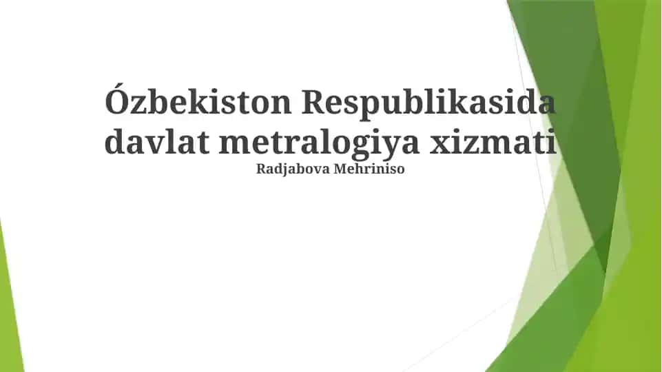 Davlat Metrologiya Xizmati