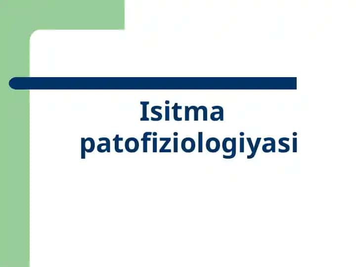 Isitma patofiziologiyasi
