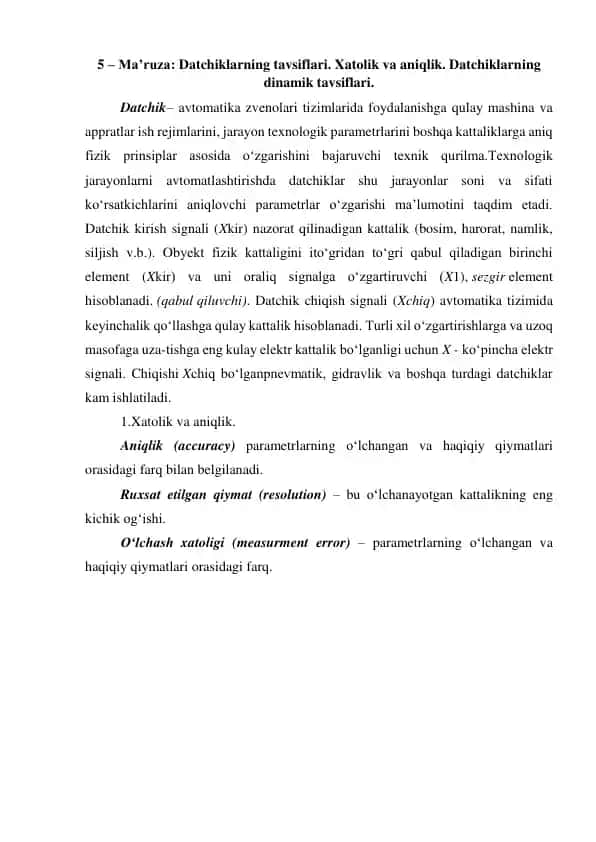 Datchiklar
