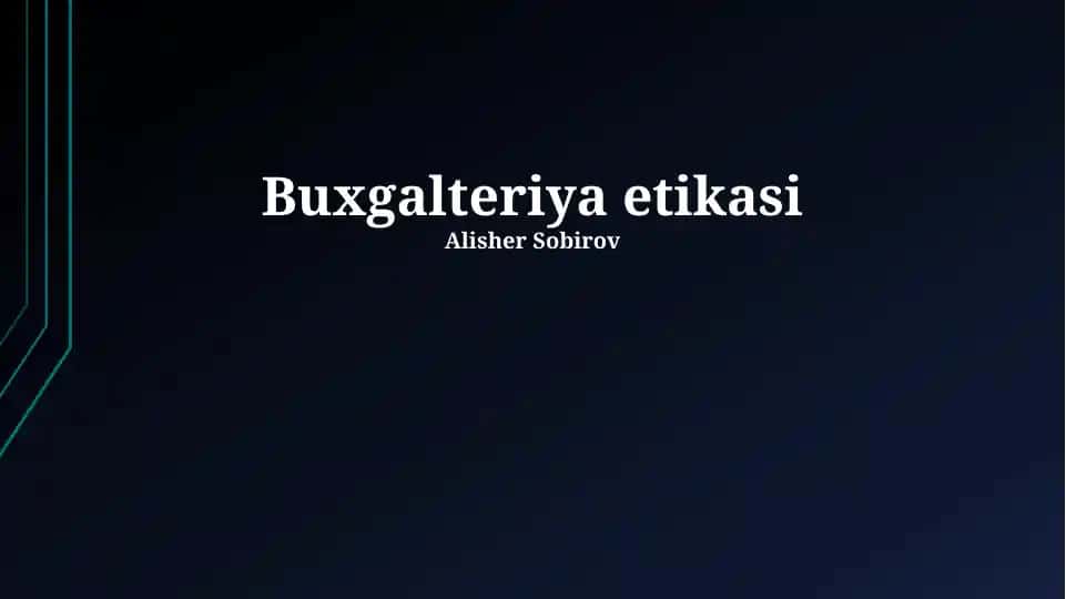 Buxgalteriya etikasi