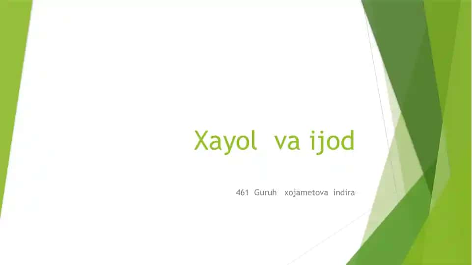 Xayol va ijod