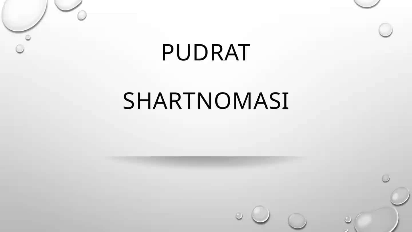 PUDRAT SHARTNOMASI