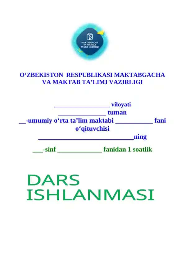 1-sinf Matematika 100 ichida qo'shish va ayirish dars ishlanma