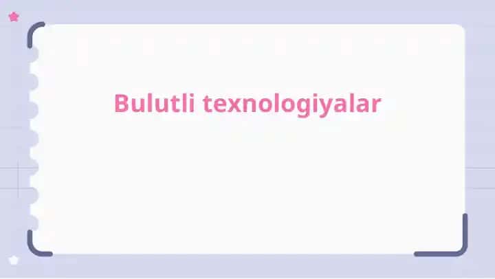 Bulutli texnologiyalar