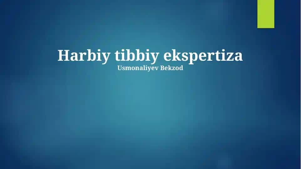Harbiy tibbiy ekspertiza