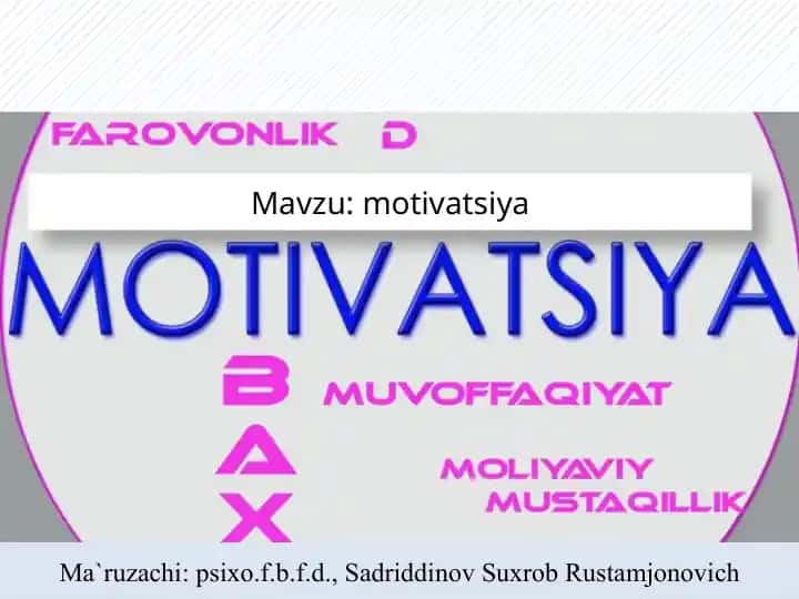 Motivatsiya