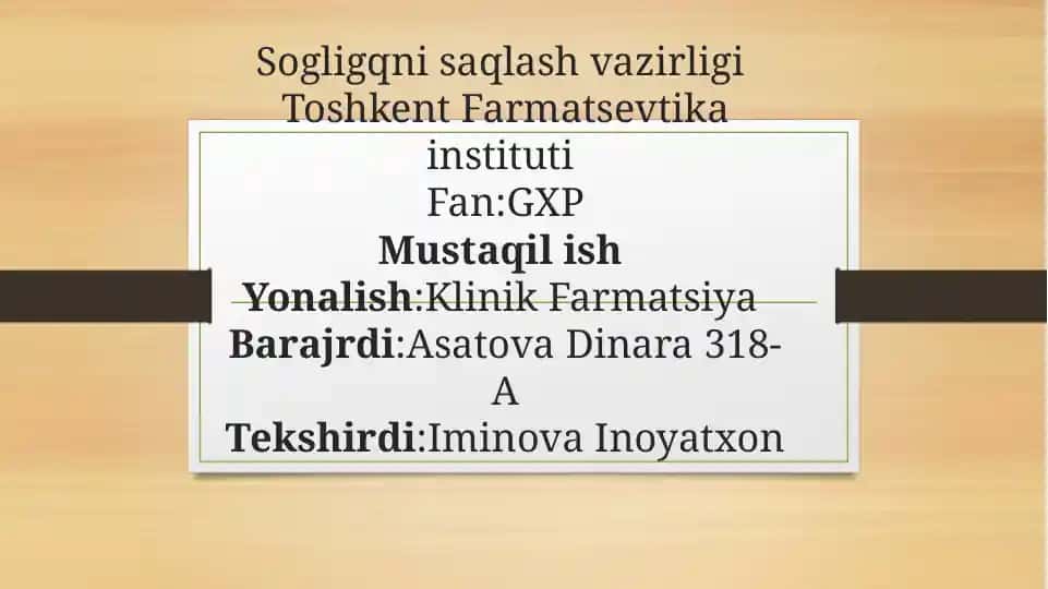 GXP asoslari faniga kirish