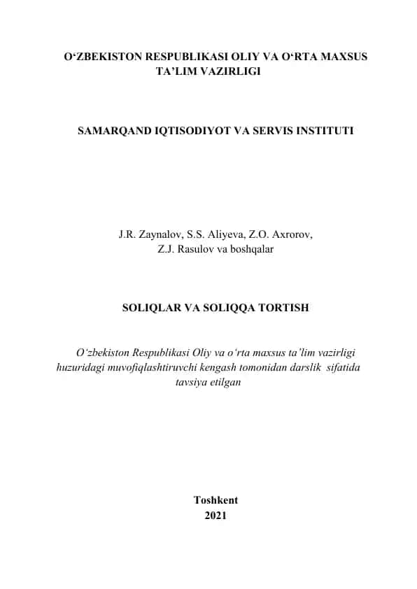 Soliqlar va soliqqa tortish