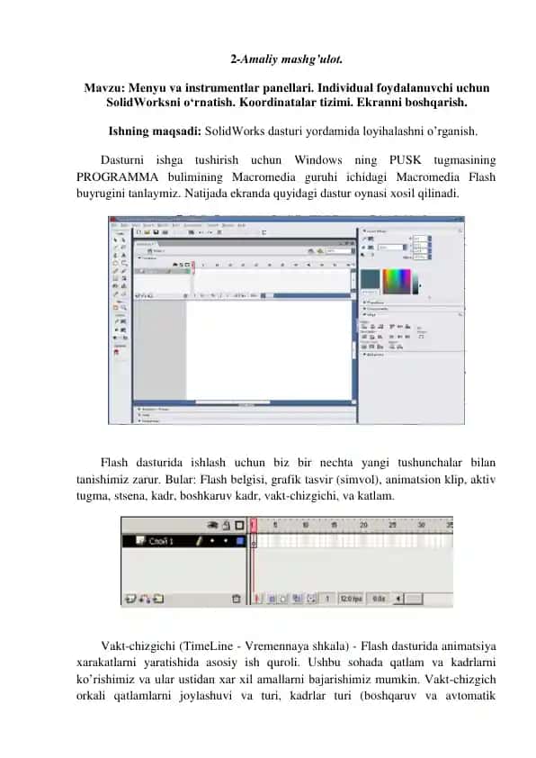 SolidWorks o‘rnatish uchun mashg'ulotlar