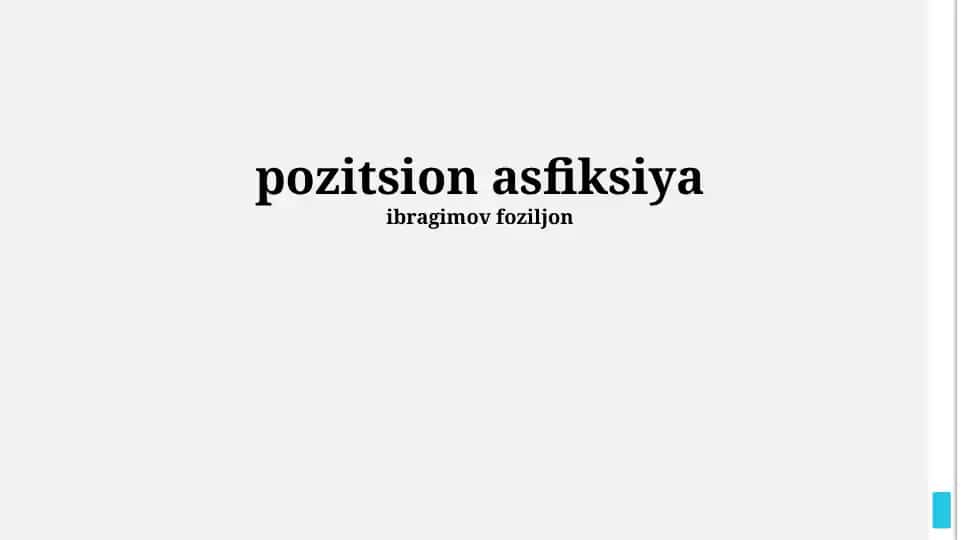 Holat Asfiksiyasining Sabablari va Xavf Omillari