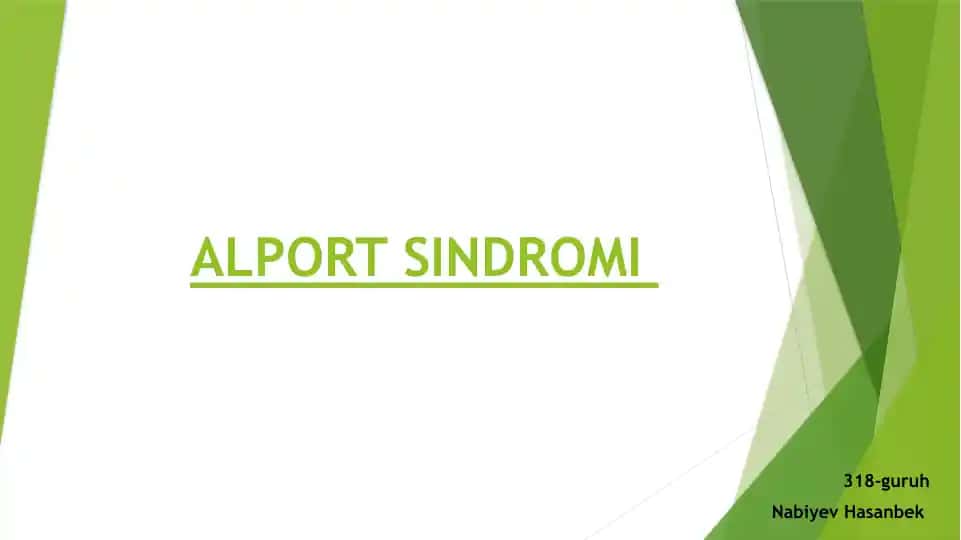 ALPORT SINDROMI