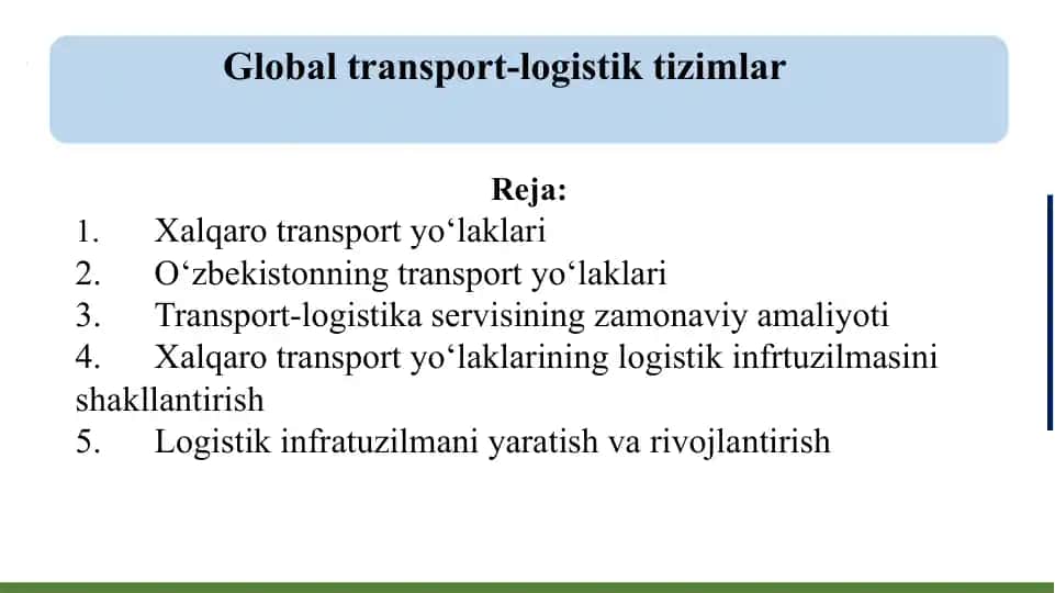 Xalqaro transport yo‘laklari