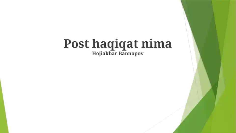 Post-Haqiqat Mexanikasi