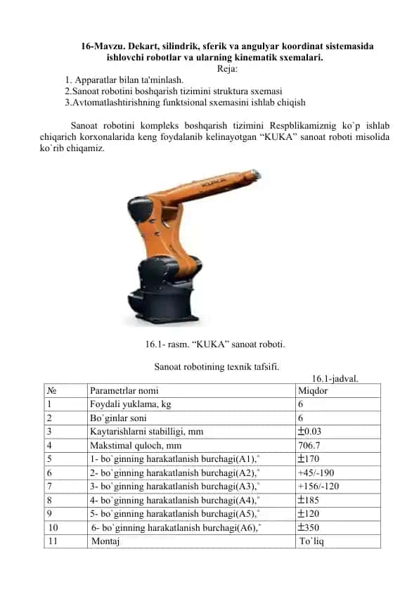 "KUKA" sanoat roboti