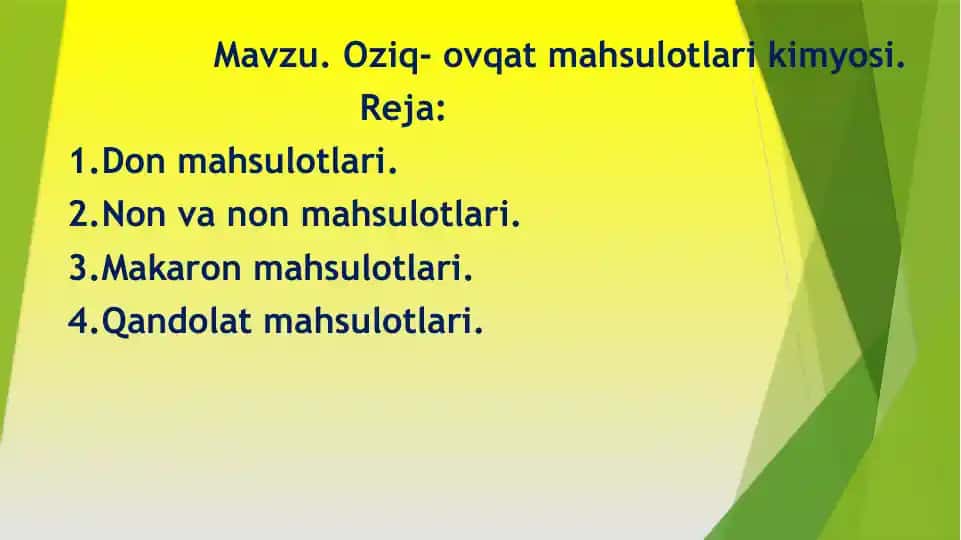 Oziq-ovqat mahsulotlari kimyosi