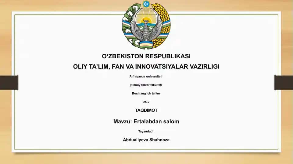 Ertalabdan salom