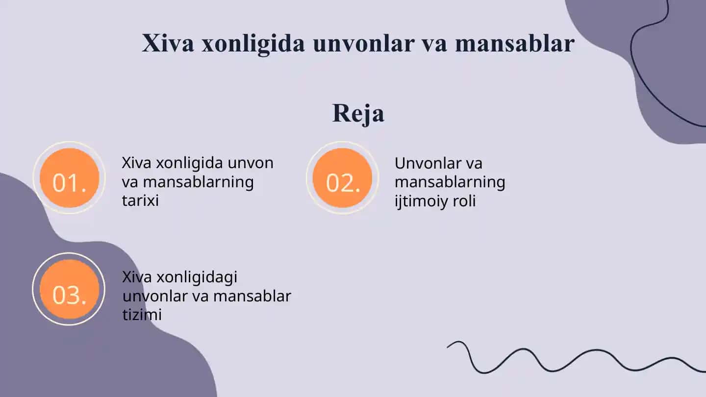 Xivaxonligida unvonlar vamansablar