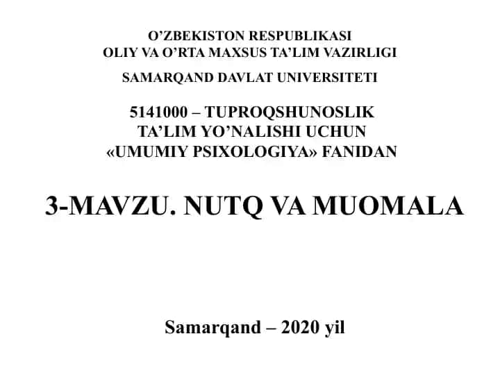 Umumiy psixologiya