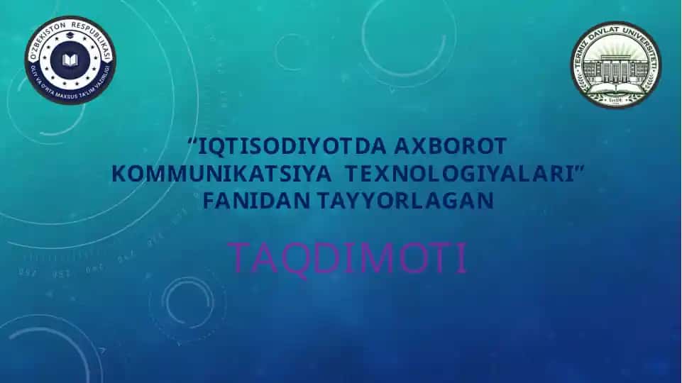Tаqdimоtlаr yarаtish instrumеntаl vоsitаlаri.