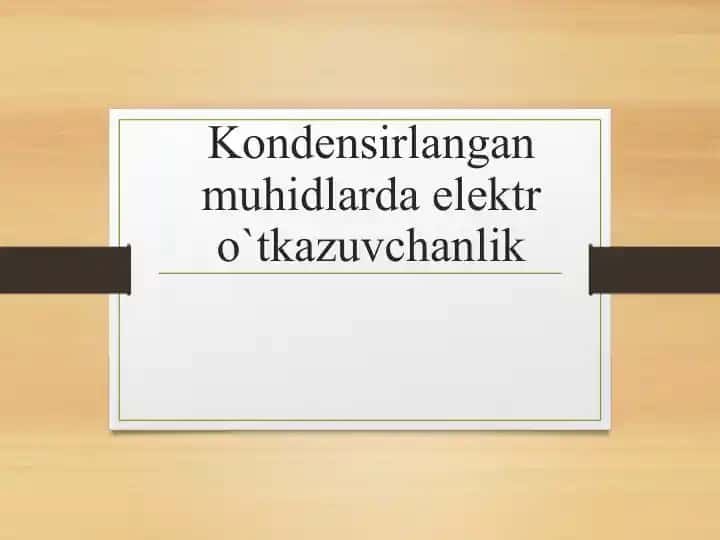 Elektroʻtkazuvchanlik