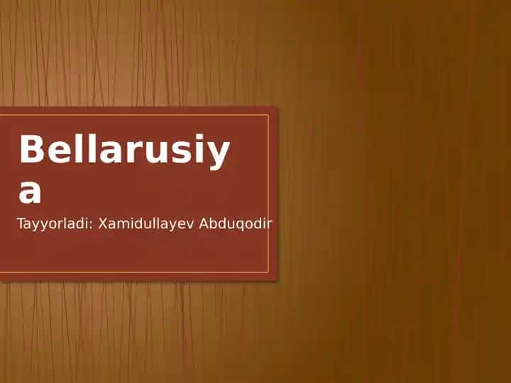 Bellarusiya