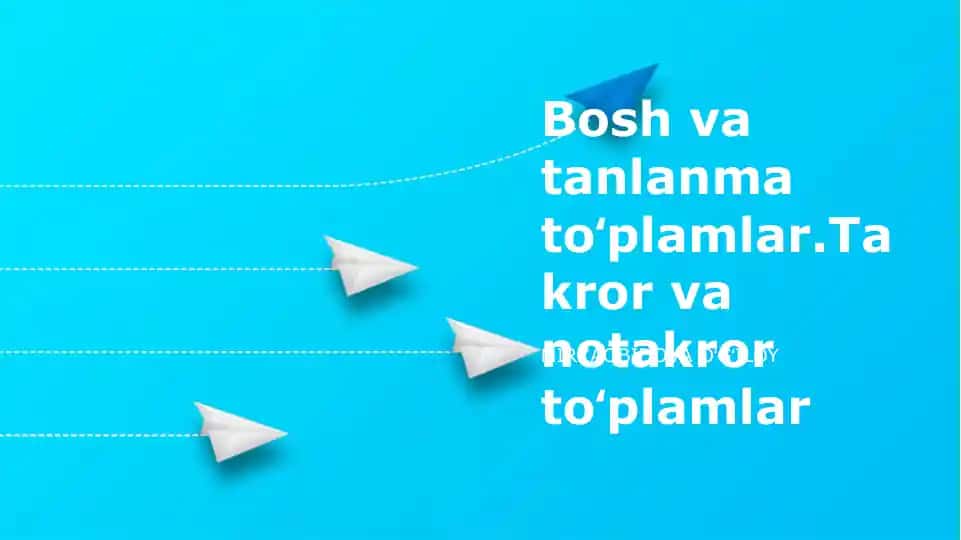 To'plamlar va kichik to'plamlar