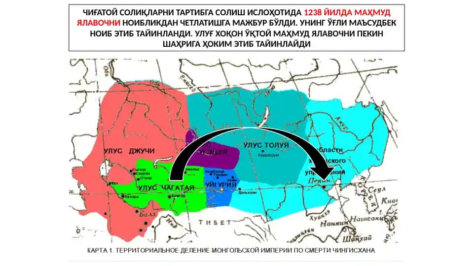 ЧИҒАТОЙ СОЛИҚЛАРНИ ТАРТИБГА СОЛИШ ИСЛОҲОТИДА1238
