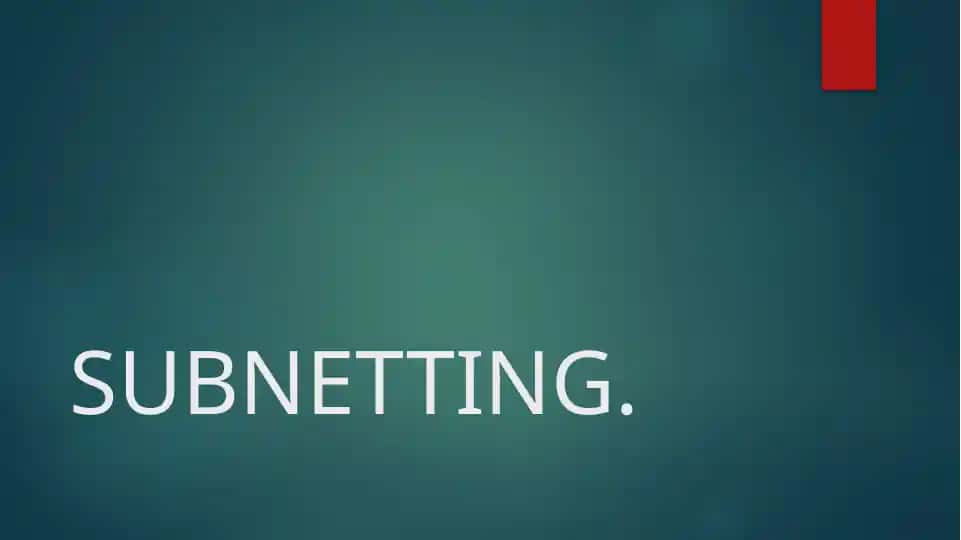 Subnetting