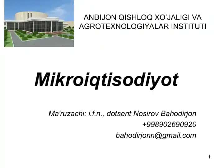 Mikroiqtisodiyot