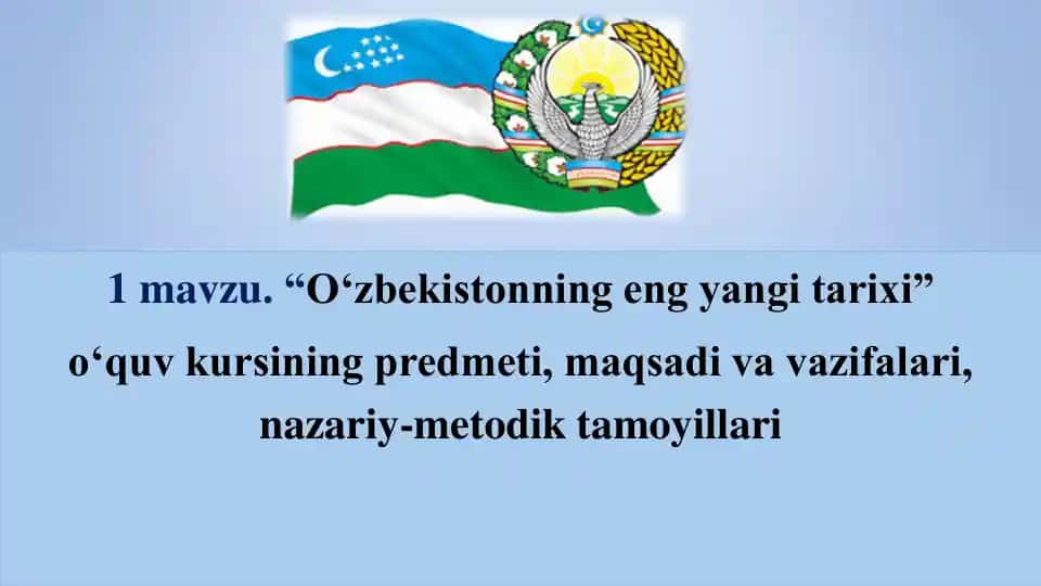 O‘zbekistonning eng yangi tarixi