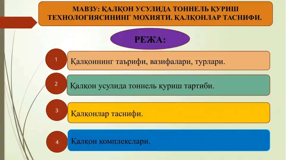 Тоннель қуриш технологияси