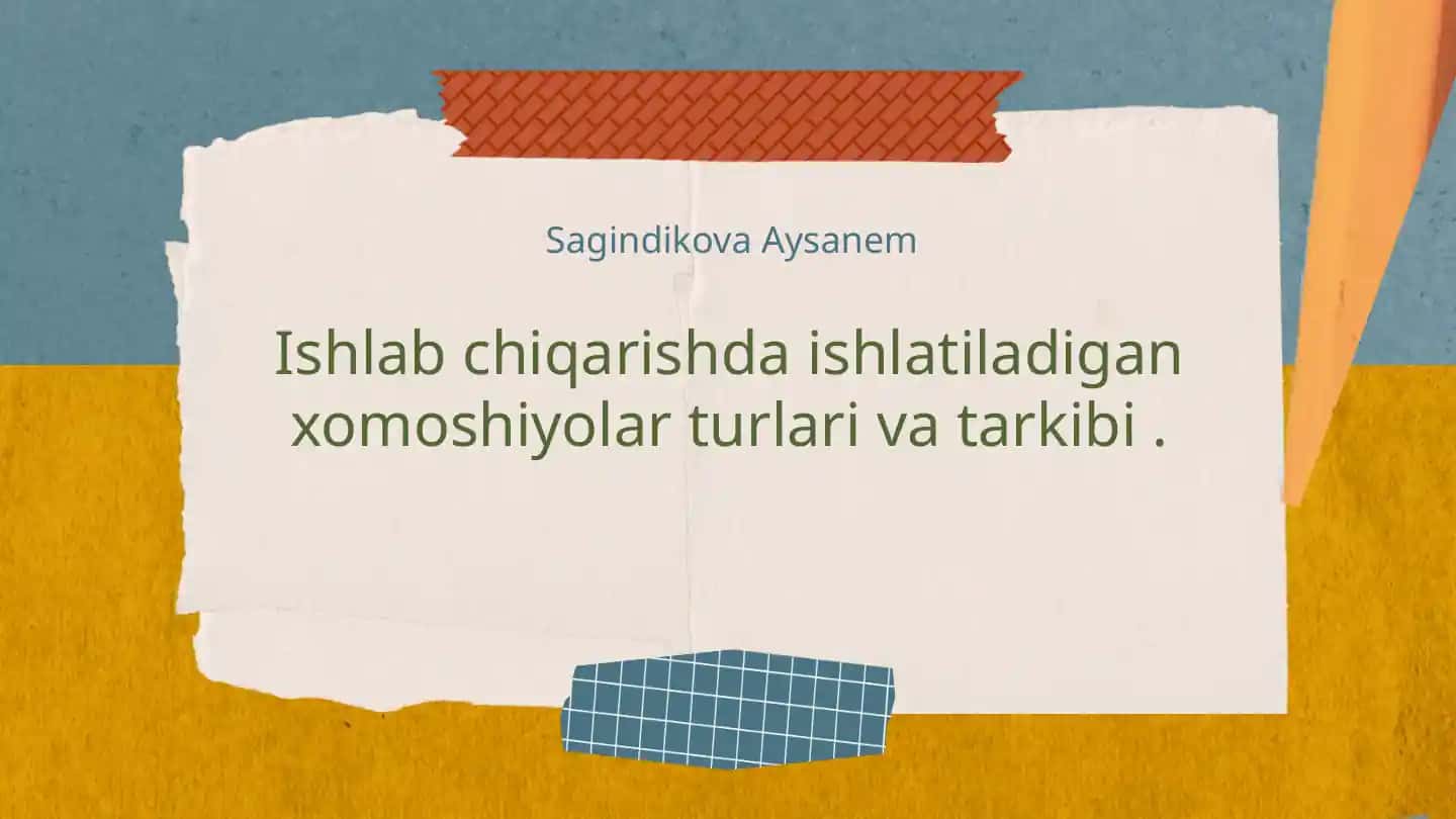 Shisha sanoati uchun turli hom-ashyo materiallar