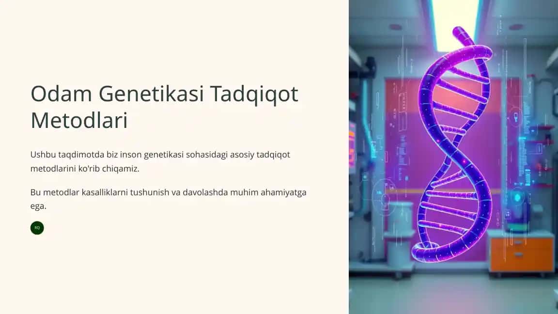 Odam Genetikasi Tadqiqot Metodlari