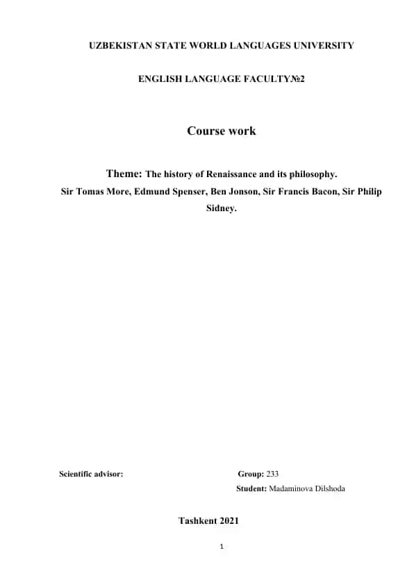 The history of Renaissance and its philosophy