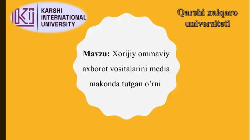 Ommaviy axborot vositalarini media makonda tutgan o’rni