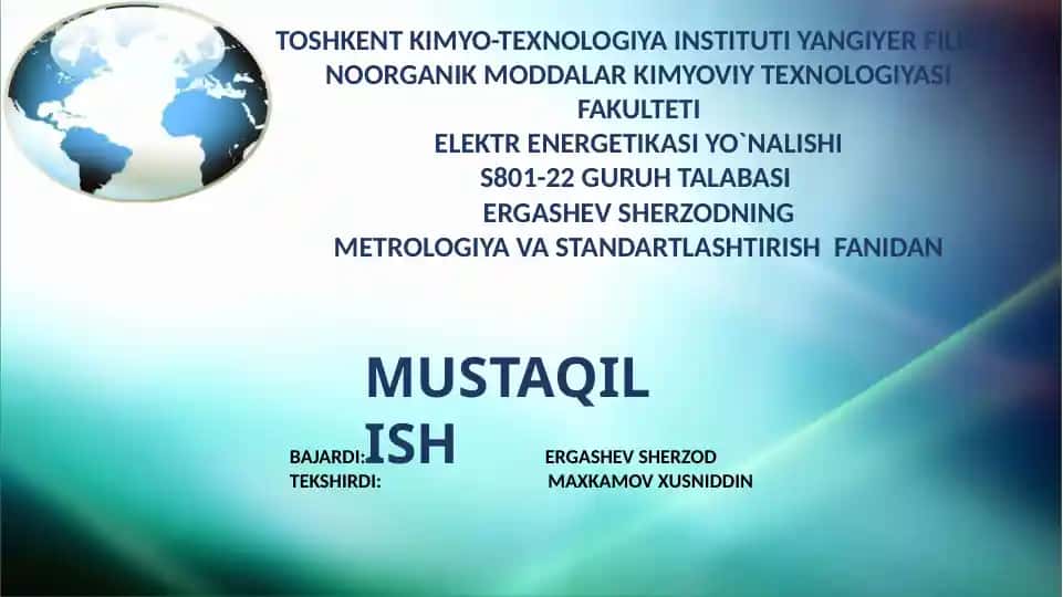 Metrologiya to'g'risidagi qonun