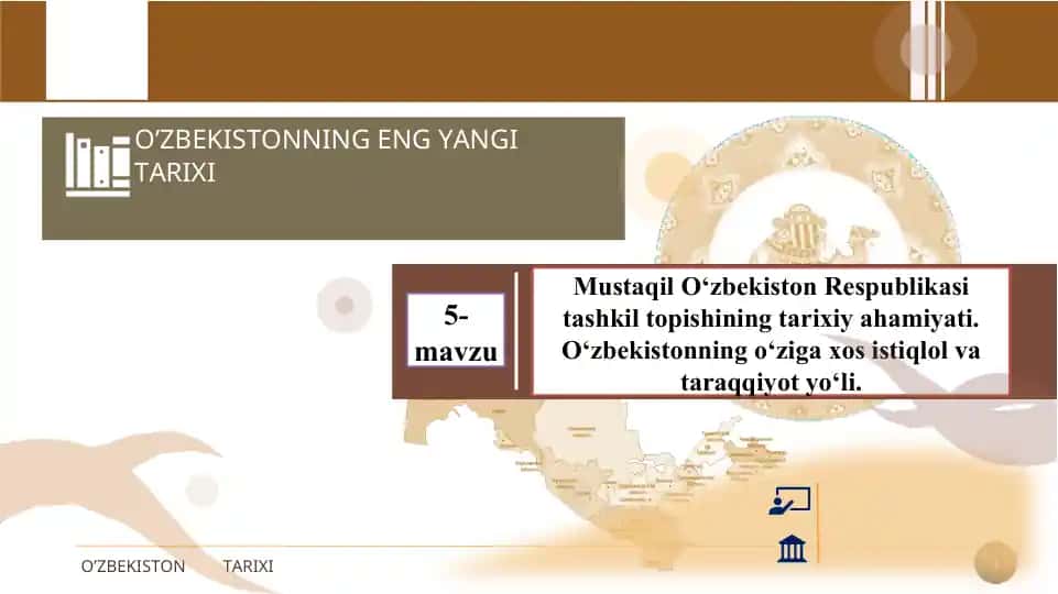 O’zbekistonning Eng Yangi Tarixi