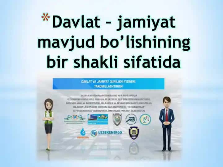 Davlat–jamiyat mavjud bo’lishining bir shakli sifatida