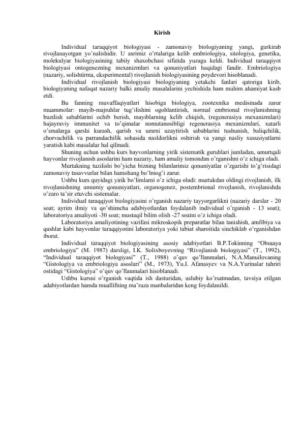 Individual taraqqiyot biologiyasi