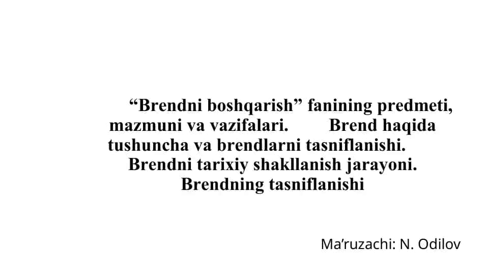Brеndni bоshqаrish