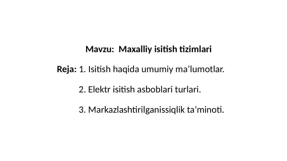 Isitish tizimlari