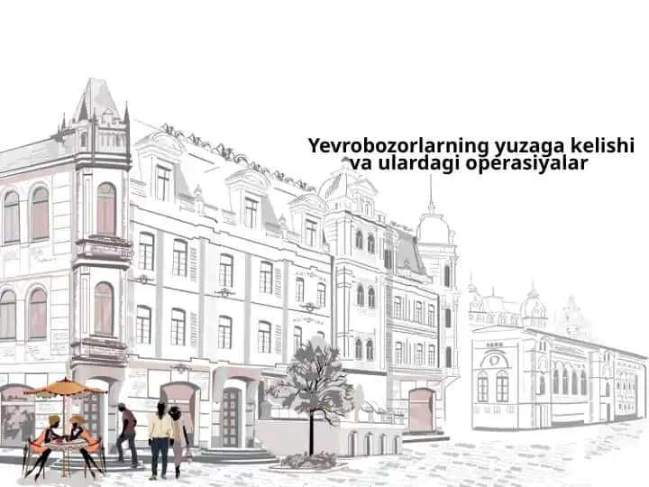 Yevrobozorlarning yuzaga kelishi va ulardagi operasiyalar
