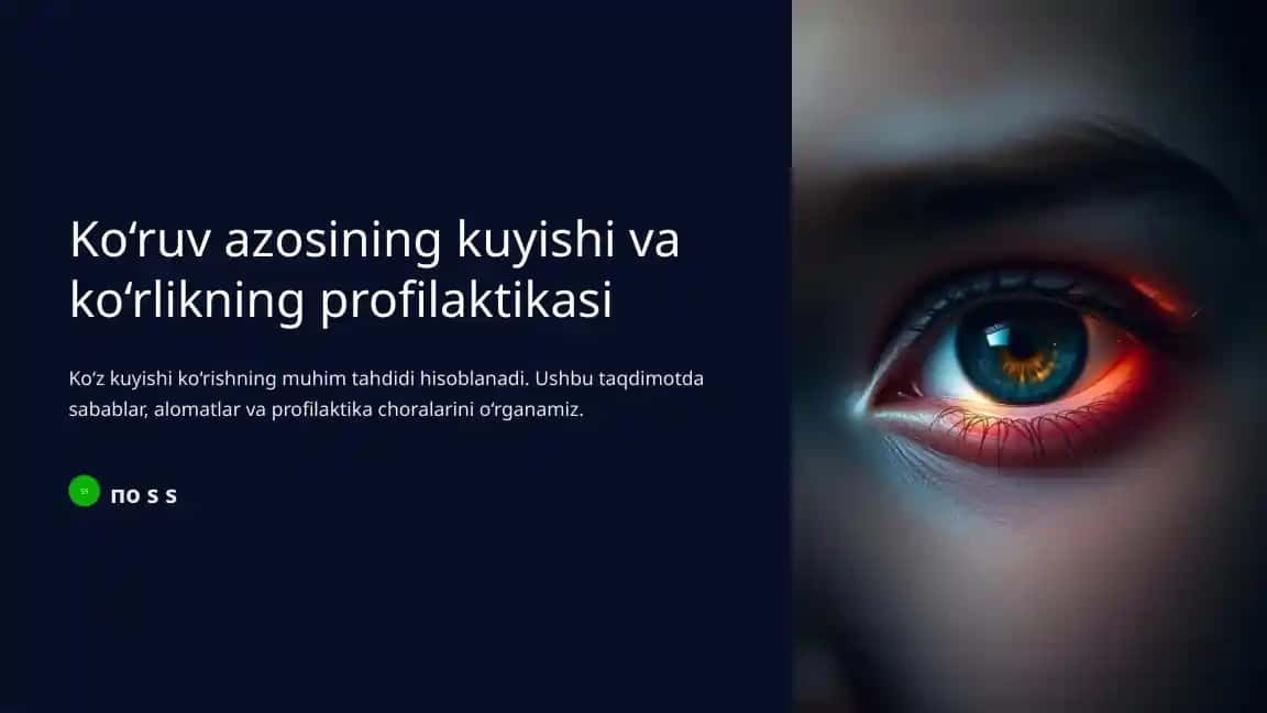 Ko‘ruv azosining kuyishi va ko‘rlikning profilaktikasi