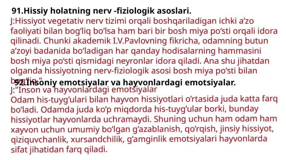 Hissiy holatning nerv-fiziologik asoslari