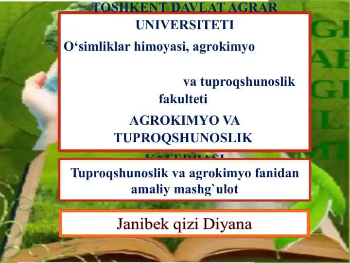 Bo‘z tuproqlar, gidramorf va tog‘ jigarrang tuproqlari uchun xarakterli morfologik belgilarni tahlil qilish