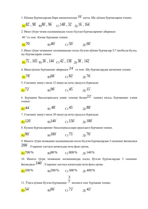 Geometriya masalalari