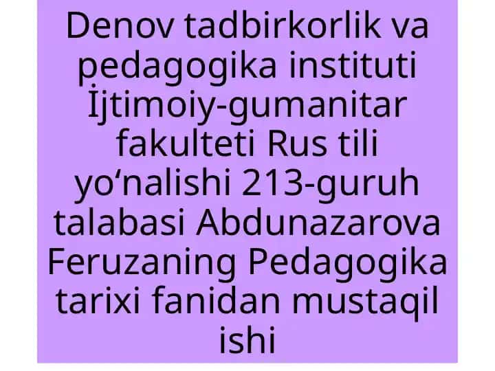 Hozirgi davrda jahon mamlakatlari ta’lim tizimi va pedagogika fani rivoji
