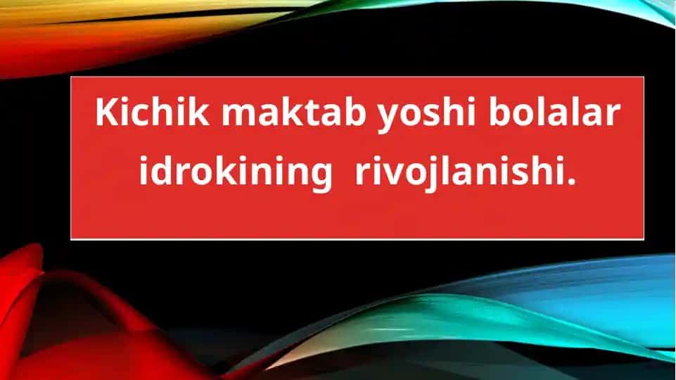 Kichik Maktab Yoshida Bolalar Idroki