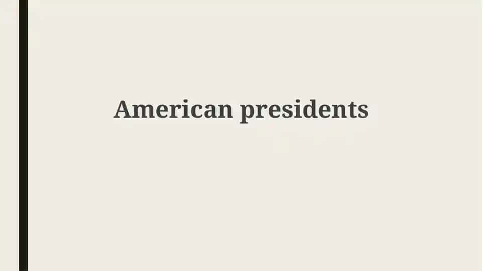 American presidents